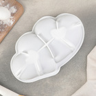 Форма для муссовых десертов и выпечки Доляна «Влюблённые сердца», силикон, 27×17 см, цвет белый - Фото 2