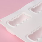 Форма для муссовых десертов и выпечки Доляна «Любовь», 29,5×17×3,5 см, 6 ячеек (8×5 см), цвет белый - фото 6265744