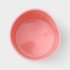 Форма для выпечки «Кулич», силикон, 10,6×12,1 см, внутренний d=9,6 см, цвет розовый - фото 4295533