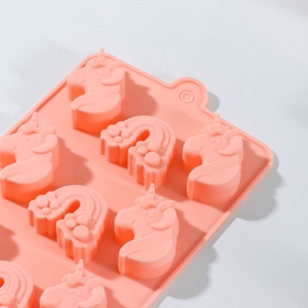 Форма для шоколада Доляна «Сказка.Пони», силикон, 22×10.7×1.5 см, 12 ячеек, МИКС