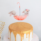 Топпер для торта «Кролики в зонтике» - фото 5832915