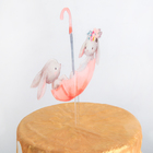 Топпер для торта «Кролики в зонтике» - фото 6265788
