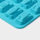 Форма для мармелада Доляна «Автомобили», силикон, 22×10×1.8 см, 20 ячеек (3.2×1.8 см) МИКС - Фото 4