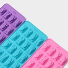 Форма для мармелада Доляна «Автомобили», силикон, 22×10×1.8 см, 20 ячеек (3.2×1.8 см) МИКС - Фото 6