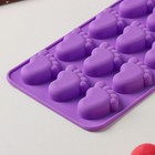 Форма для конфет и шоколада Доляна «Следопыт», силикон, 22×10×1.8 см, 15 ячеек (3.6×2.7 см), МИКС - Фото 2
