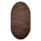 Ковёр Фризе «Шегги», цвет тёмно-кофейный, овал 80х150 см - фото 10996228