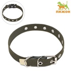 Ошейник брезентовый безразмерный однослойный, 52×2 см, ОШ 23-46 см, хаки - Фото 2