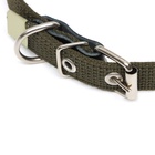 Ошейник брезентовый безразмерный однослойный, 52×2 см, ОШ 23-46 см, хаки - Фото 4