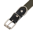 Ошейник брезентовый безразмерный однослойный, 52×2 см, ОШ 23-46 см, хаки - Фото 5