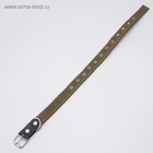 Ошейник брезентовый безразмерный двухслойный, 72×3.5 см, ОШ 45-60 см, хаки - Фото 5