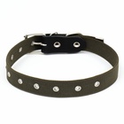 Ошейник брезентовый безразмерный однослойный, 72×3.5 см, ОШ 45-60 см, хаки - Фото 3