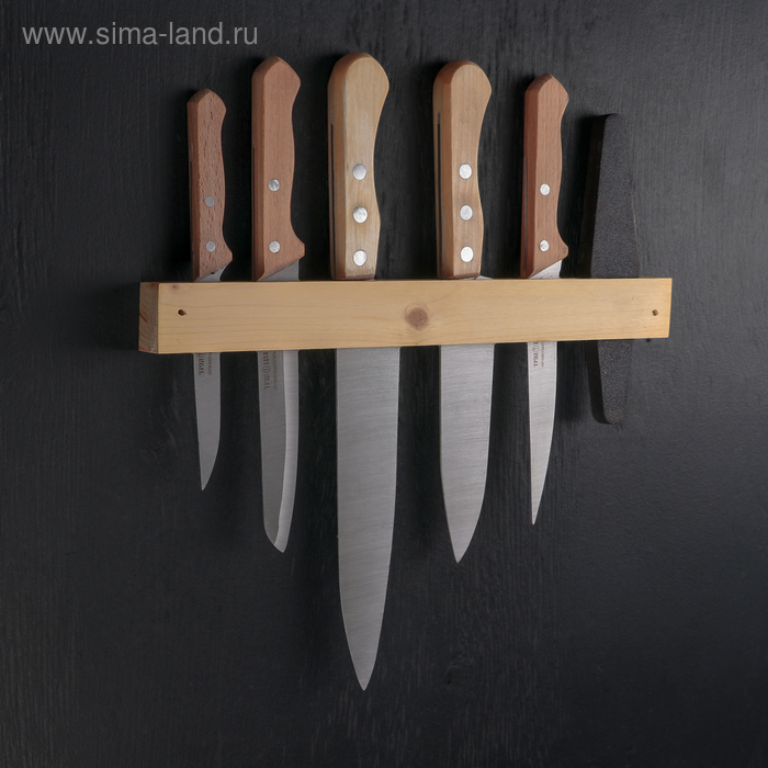 Набор ножей «Для мясника», 5 шт, на деревянном держателе - Фото 1