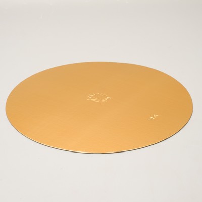 Подложка кондитерская, круглая, золото - жемчуг, 34 см, 1,5 мм
