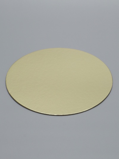 Подложка кондитерская для торта, круглая, золото - белый, 18 см, 1.5 мм