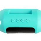 Портативная колонка LuazON LAB-68, 3 Вт, 500 мАч, AUX, USB, FM, microSD, бирюзовая 4283559 - фото 16932859
