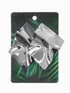 Серьги металл «Атмосфера» ромб мятый, цвет серебро - Фото 5