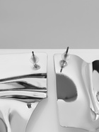 Серьги металл «Атмосфера» ромб мятый, цвет серебро - фото 60895072