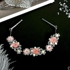 Аксессуар для волос «Мальви», нежные розочки, 17 см, серебро - Фото 1