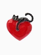 Брошь «Кот мартовский», красно-чёрная в золоте - Фото 1