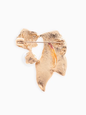 Брошь «Рыбка», цветная в золоте