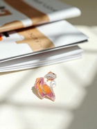 Брошь «Золотая рыбка с жемчужиной», разноцветная в золоте - Фото 5