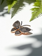 Брошь «Бабочка», серо-чёрная в золоте - Фото 6