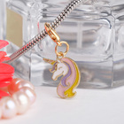 Шарм подвеска «Единорог», цветной в золоте - Фото 2