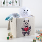 Короб стеллажный для хранения с крышкой «Влюблённая панда», 30×30×28,5 см - фото 7298588
