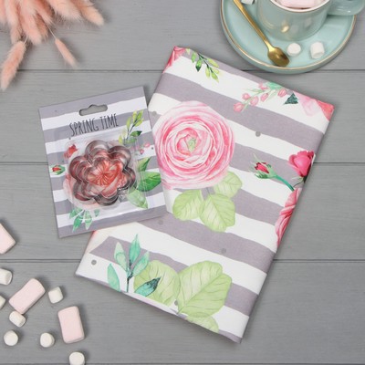 Набор Spring time: полотенце - 1 шт., формочки для печенья