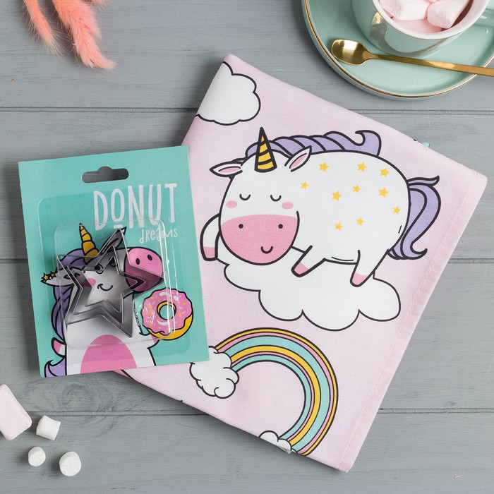 Набор Kitchen star: полотенце 40×73 см, саржа 190 г/м², формочки для печенья - Фото 1