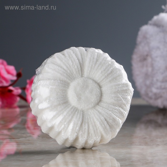 Бомбочка для ванны "Ромашка" с ароматом ванили, белая - Фото 1