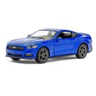 Машина металлическая Ford Mustang GT, 1:38, открываются двери, инерция, цвет синий - Фото 1
