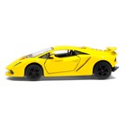 Машина металлическая Lamborghini Sesto Elemento, 1:38, открываются двери, инерция, цвет жёлтый - Фото 2