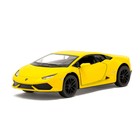 Машина металлическая Lamborghini Huracan LP610-4, 1:36, открываются двери, инерция, цвет жёлтый - Фото 1