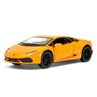 Машина металлическая Lamborghini Huracan LP610-4, 1:36, открываются двери, инерция, цвет оранжевый - Фото 1