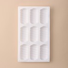 Форма для муссовых десертов и выпечки KONFINETTA «Корде», 30×17.5×2 см, 9 ячеек (9×4.5 см), силикон, белая - Фото 3