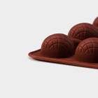 Форма для конфет и шоколада Доляна «Ананас», силикон, 22.5×10.5 см, 12 ячеек, коричневая - Фото 5