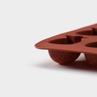 Форма для конфет и шоколада Доляна «Ананас», силикон, 22.5×10.5 см, 12 ячеек, коричневая - Фото 6