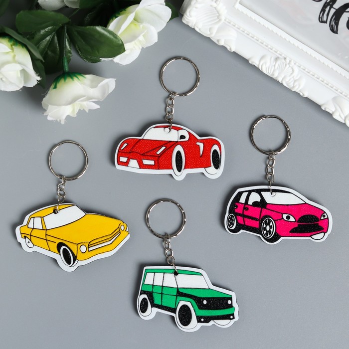 Брелок для ключей на кольце «Машинка», EVA, 3.5×6.7 см, МИКС - Фото 1