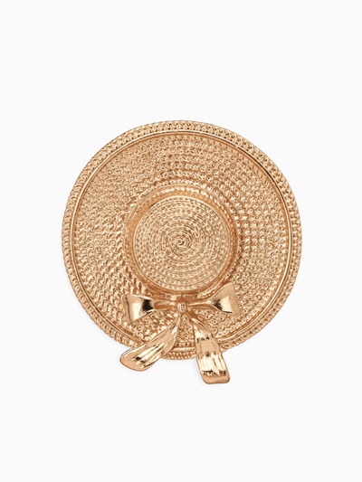 Брошь «Шляпка», цвет золото