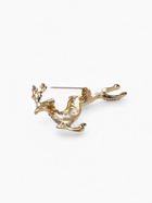 Брошь «Олень», белая в золоте - Фото 4