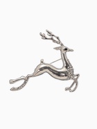 Брошь новогодняя «Олень», цвет белый в серебре - Фото 1