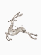 Брошь новогодняя «Олень», цвет белый в серебре - Фото 4
