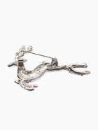 Брошь новогодняя «Олень», цвет белый в серебре - Фото 3