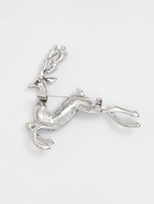 Брошь новогодняя «Олень», цвет белый в серебре - Фото 5