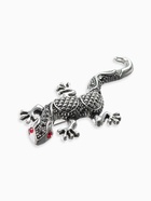 Брошь «Ящерица» тритон, цветная в чернёном серебре 4570864