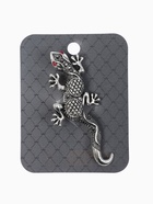 Брошь «Ящерица» тритон, цветная в чернёном серебре 4570864