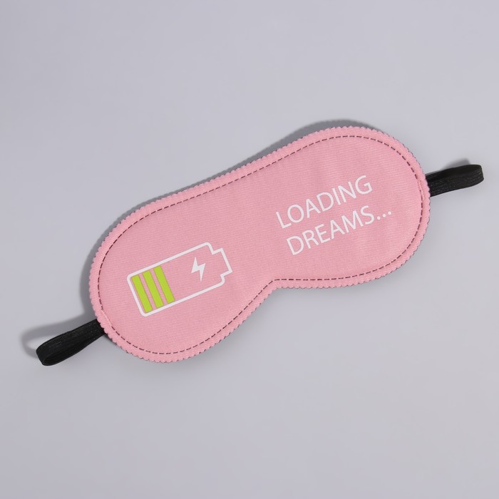 Маска для сна «Зарядка», 19 × 9 см, резинка одинарная, цвет розовый - фото 1911418299