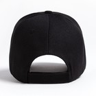 Бейсболка мужская однотонная MINAKU на липучке, размер 58, чёрная - Фото 4