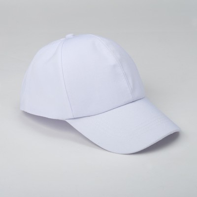 Бейсболка мужская однотонная MINAKU, размер 58, цвет белый